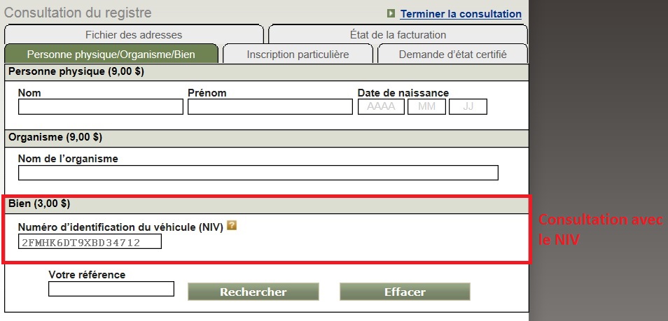 Consultation avec le NIV